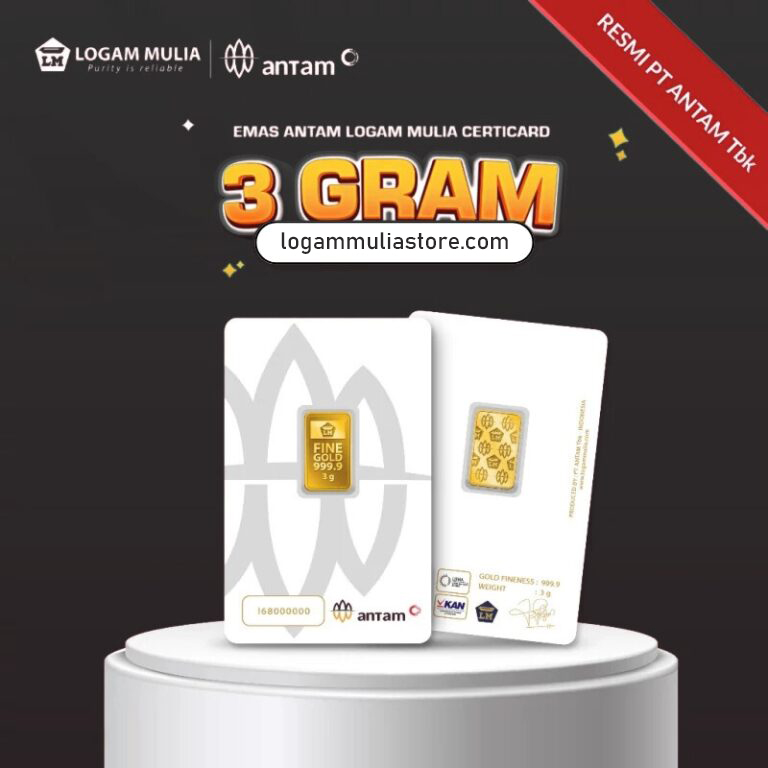 Emas ANTAM Logam Mulia Certicard – 3 gr